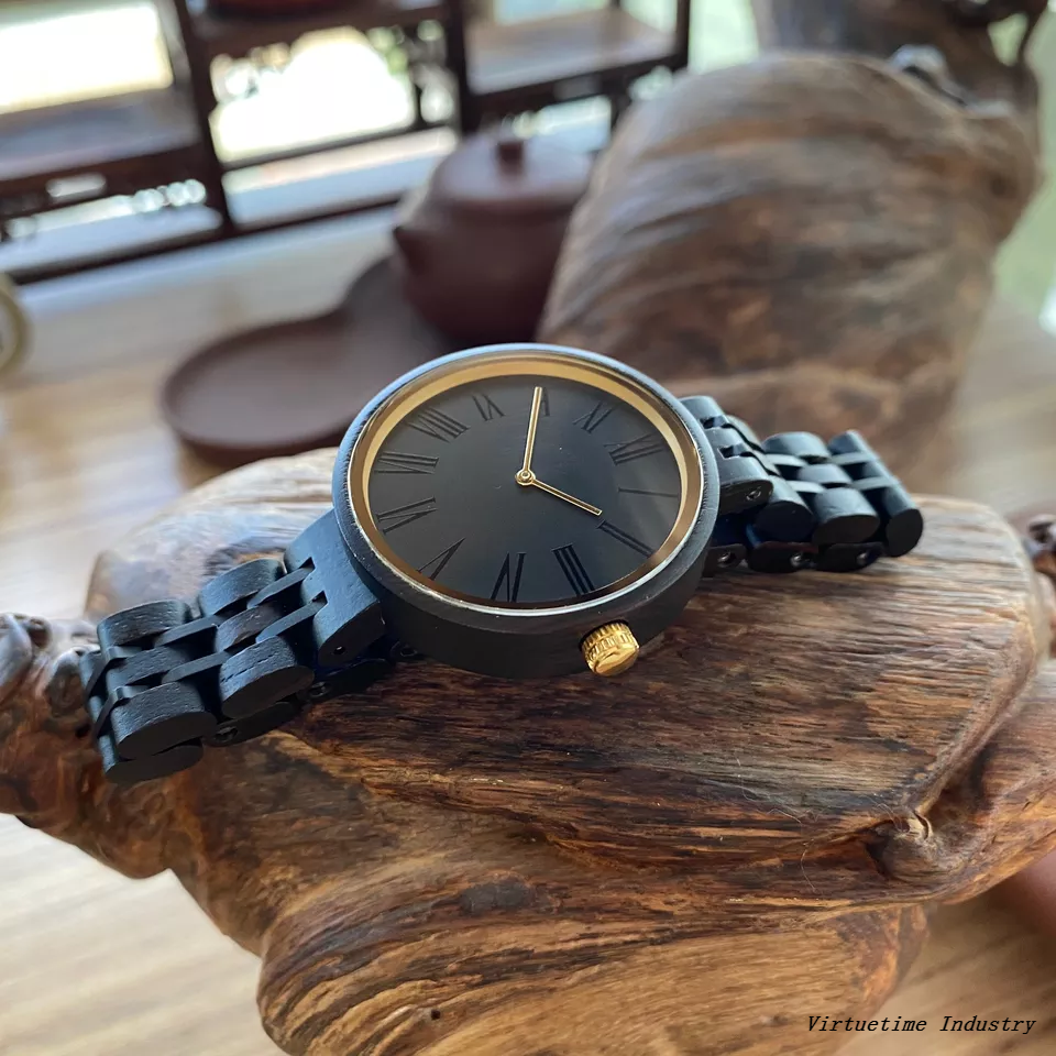 Women's Wood Watches Wholesale Luxury Fashion Quartz Wooden Wristwatch With Custom Logo For Ladies Dress