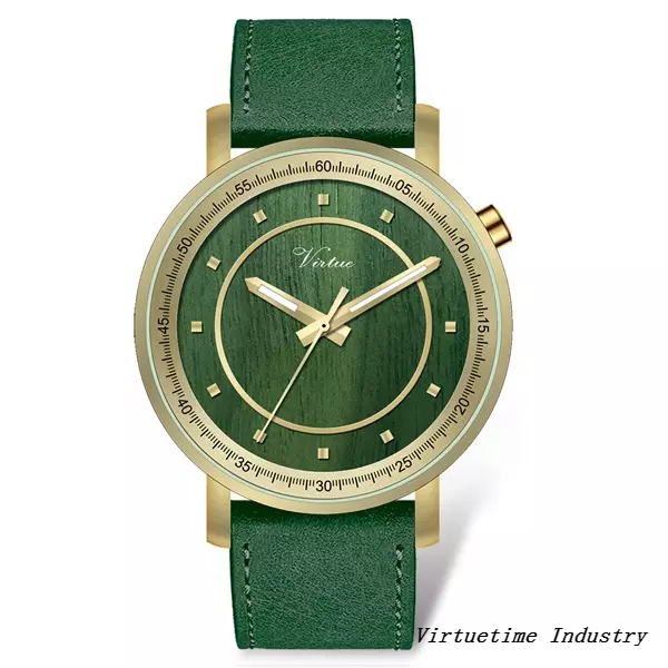 Modern Design Stainless Steel Case Wristwatch Wholesale Genuine Leather Quartz Wristwatch Low MOQ