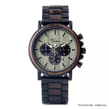 Men Wood Watches with Box Set Elegant Wristwatches Luxury Gifts For Father's Day