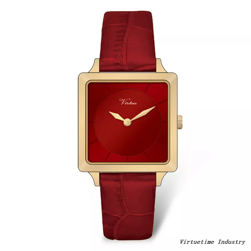 Custom Logo Stainless Steel Square Quartz Wristwatch OEM Chronograph Watch for Unisex