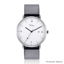 High-Quality Unisex Stainless Steel Watch with Japan Movement Minimalist Wristwatches with Genuine Leather Strap