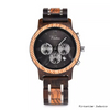 Luxury Wooden Watch Ecofriendly Handmade Chronograph Watch Custom Logo Waterproof