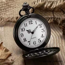 Glossy Laser Engravable Logo Vintage Two Side Light Quartz Casual Pocket Watch