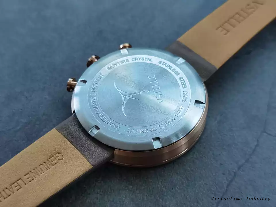 Custom Logo Simple Stainless Steel Watches with Big Case Fashion Chronograph Quartz WristWatch