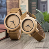 Engraved Handcraft Fashion Wood Watch with Antique Leather Strap