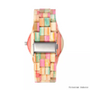 100% Healthy Bamboo Wooden Wristwatch Men's Colorful Casual Watch 